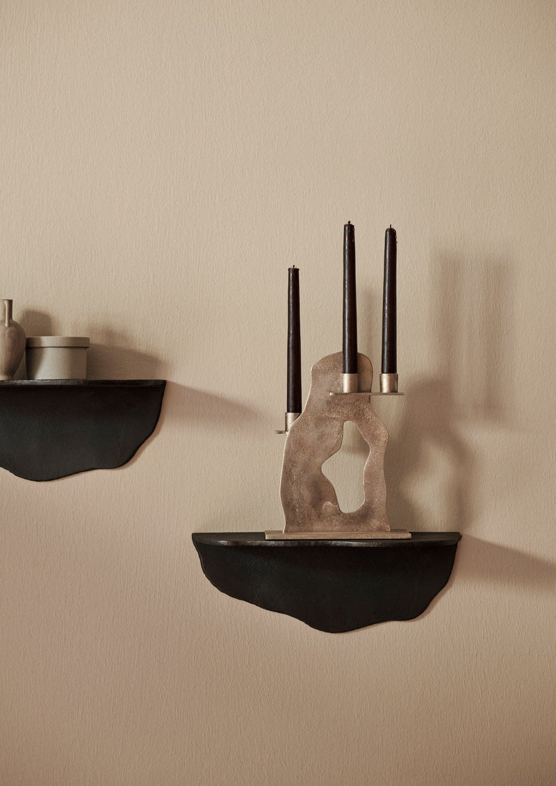 Erode Candle Holder - Ferm Living - Candle Holders - Black - HORNE