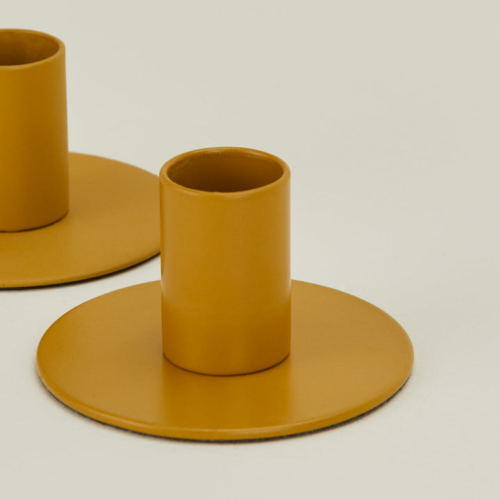 Essential Metal Candle Holder - Set of 2 - Hawkins New York - Candle Holders - Brass - HORNE