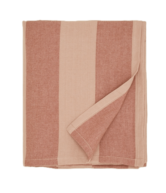 Essential Striped Tablecloth - Hawkins New York - Kitchen + Table Linens - Ivory/ Flax - HORNE