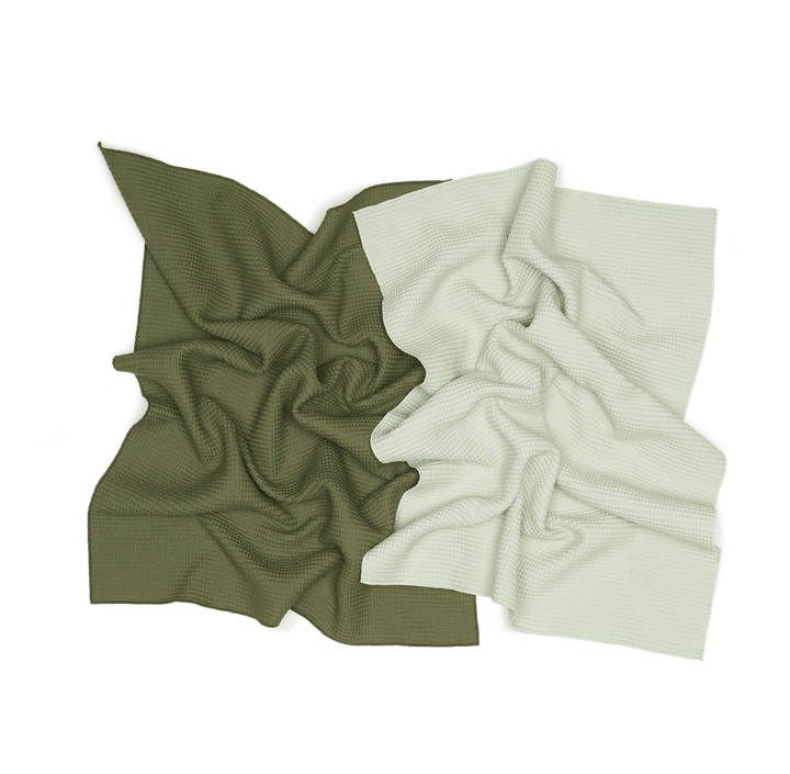 Essential Waffle Dish Towels - Set of 2 - Hawkins New York - Kitchen Tools - Olive/Sage - HORNE
