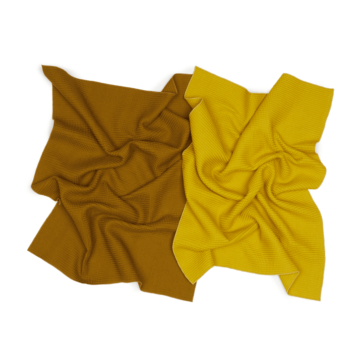 Essential Waffle Dish Towels - Set of 2 - Hawkins New York - Kitchen Tools - Bronze/Mustard - HORNE