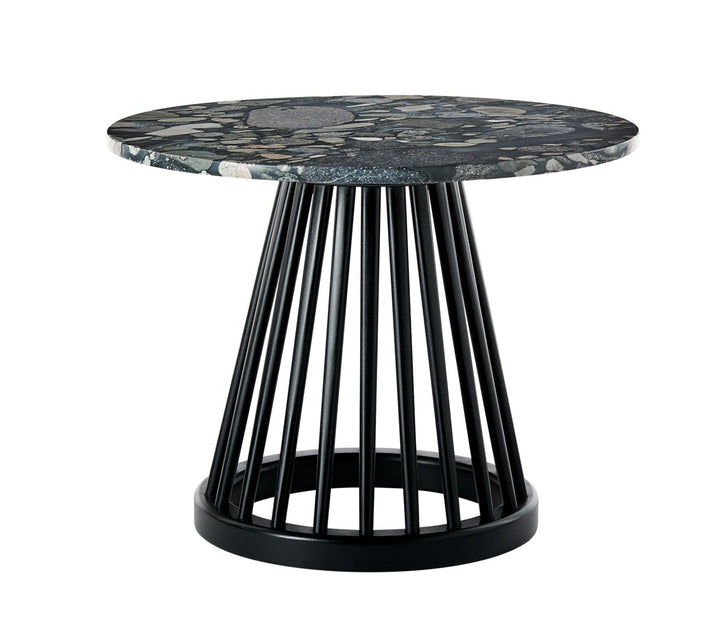 Fan Table - Small - Tom Dixon - Tables + Desks - Black Stained Birch - Pebble - HORNE