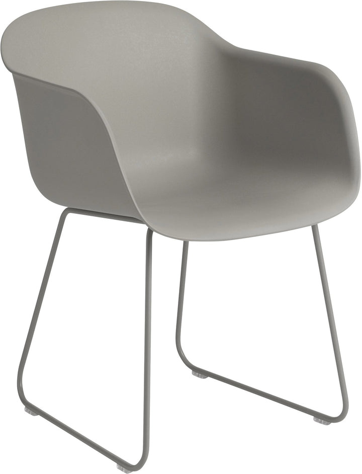 Fiber Armchair - Sled Base - Muuto - Chairs - Grey Shell & Grey Base - HORNE