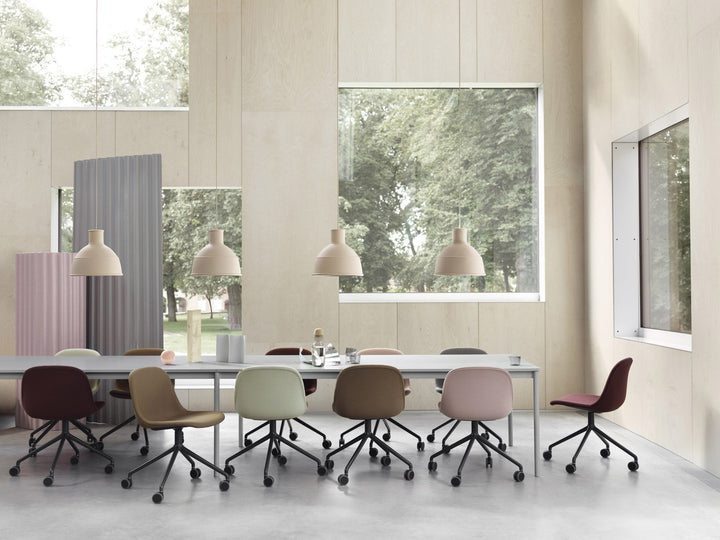 Fiber Armchair - Swivel Base With Castors & Gas Lift - Muuto - Chairs - Remix 183 - HORNE