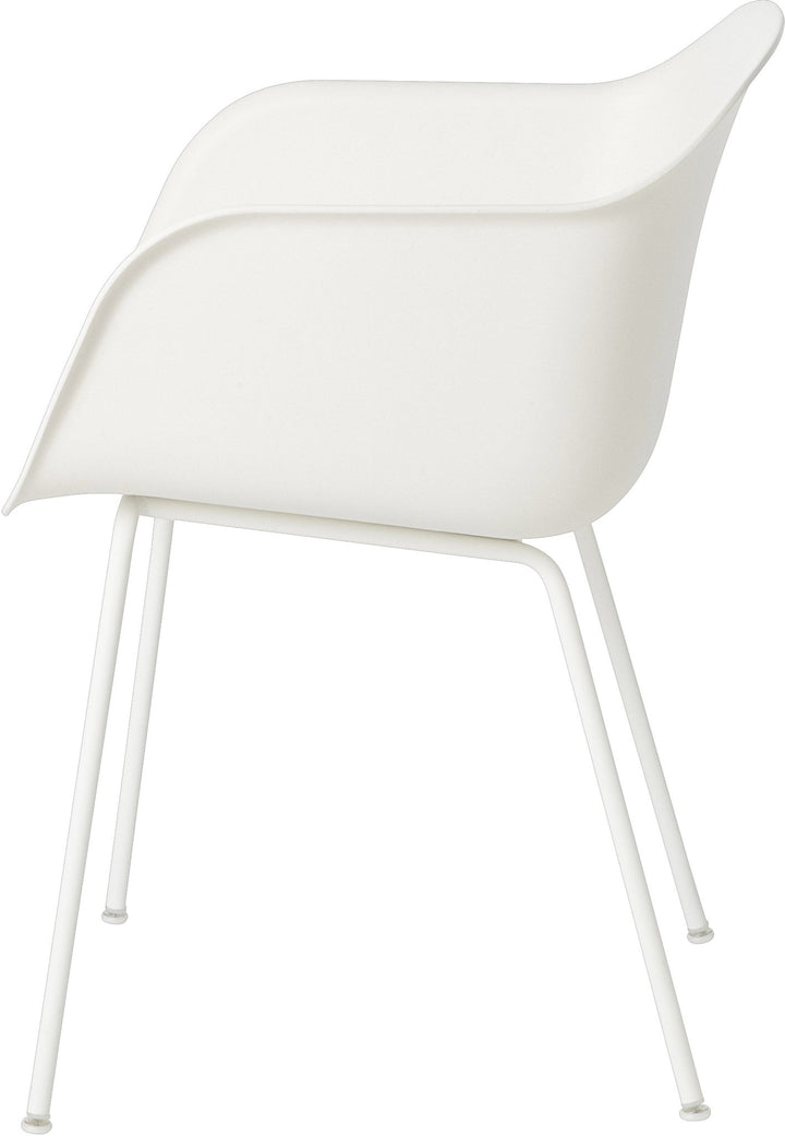 Fiber Armchair - Tube Base - Muuto - Chairs - Ochre Shell & Black Tube Base - HORNE