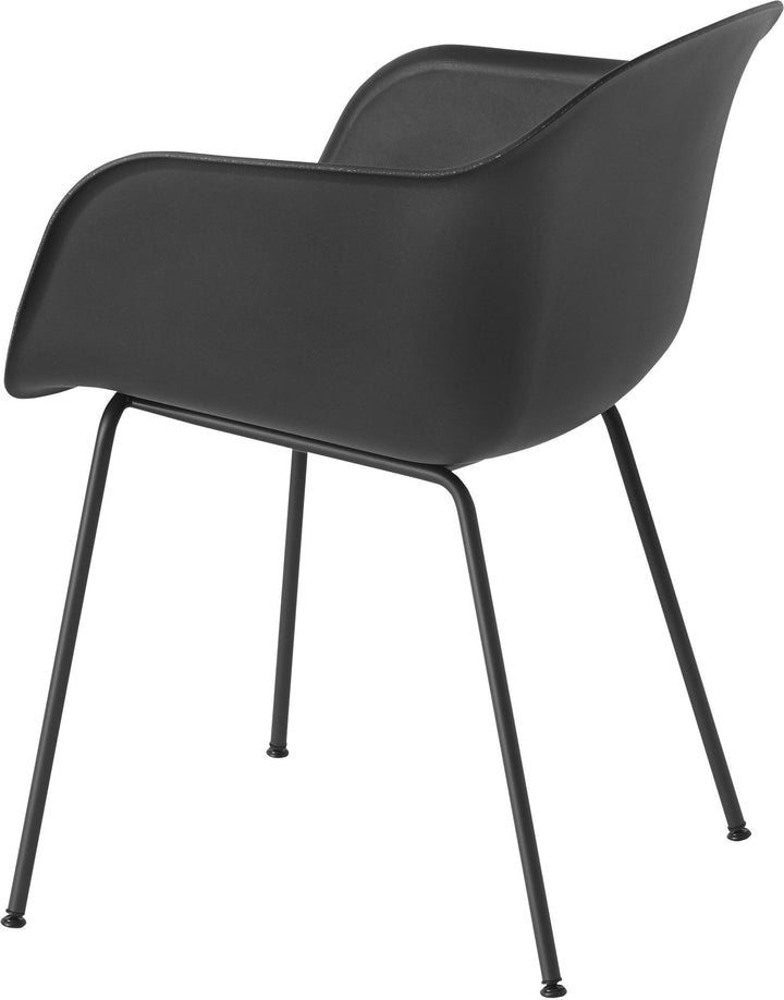 Fiber Armchair - Tube Base - Muuto - Chairs - Ochre Shell & Black Tube Base - HORNE