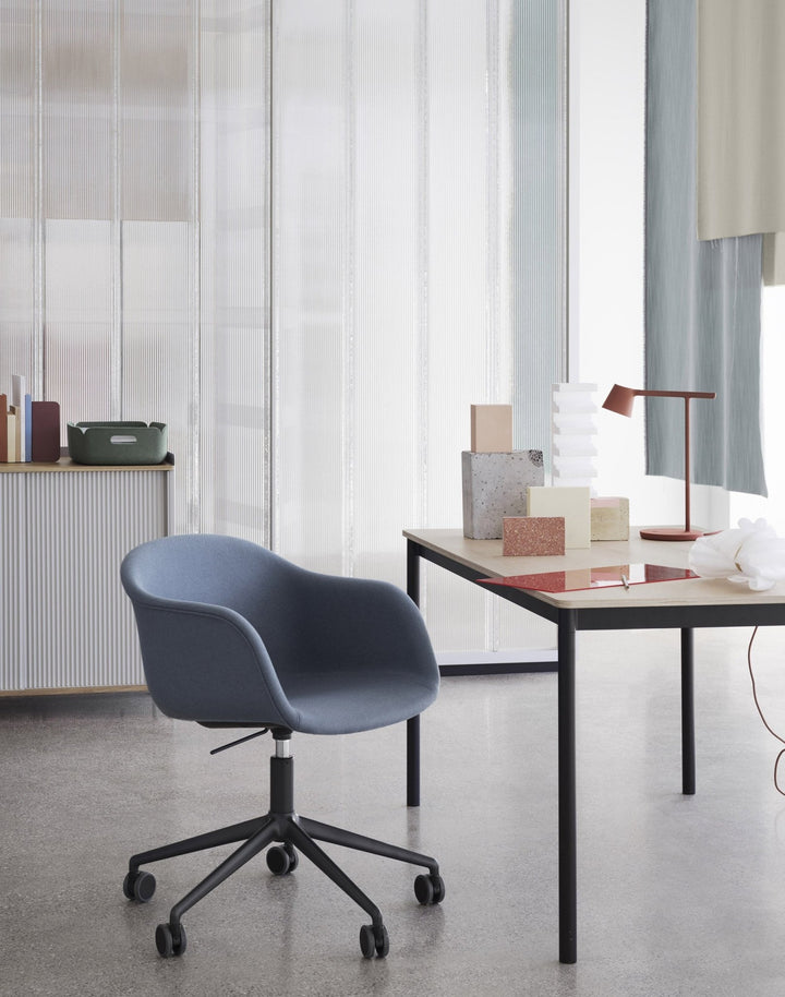 Fiber Armchair - Wood Base - Muuto - Chairs - Black Shell & Dark Stain Base - HORNE