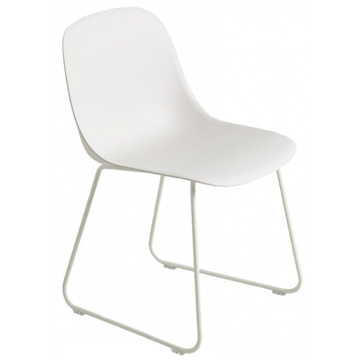 Fiber Side Chair - Sled Base - Muuto - Chairs - White Seat & White Base - HORNE