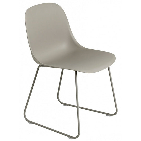 Fiber Side Chair - Sled Base - Muuto - Chairs - Grey Seat & Grey Base - HORNE