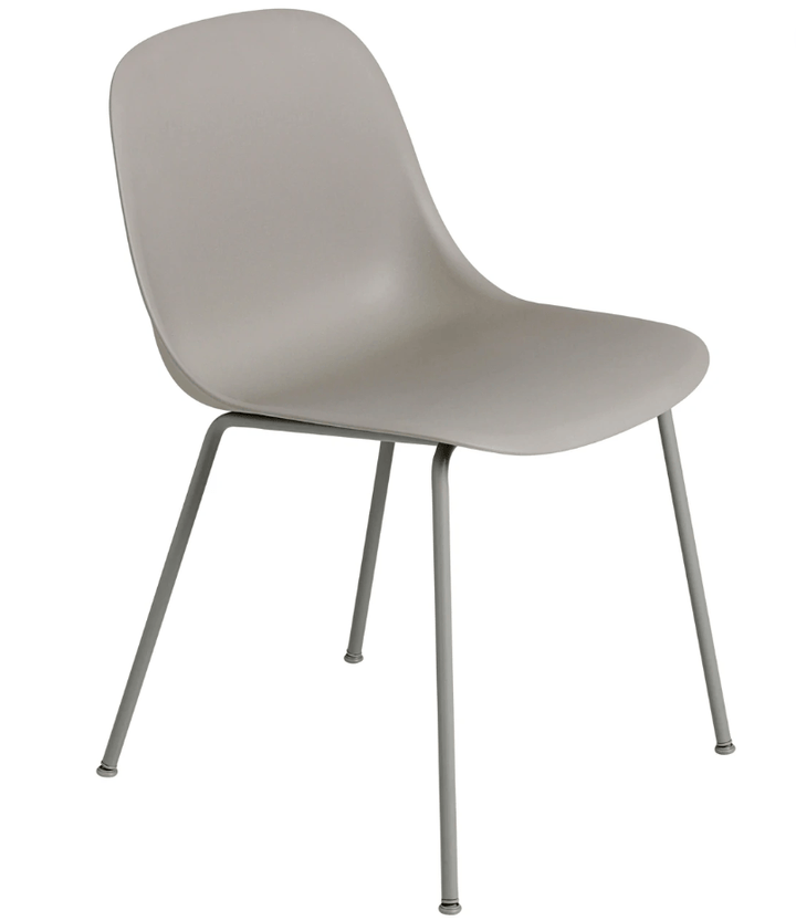 Fiber Side Chair - Tube Base - Muuto - Chairs - Grey Seat & Grey Base - HORNE