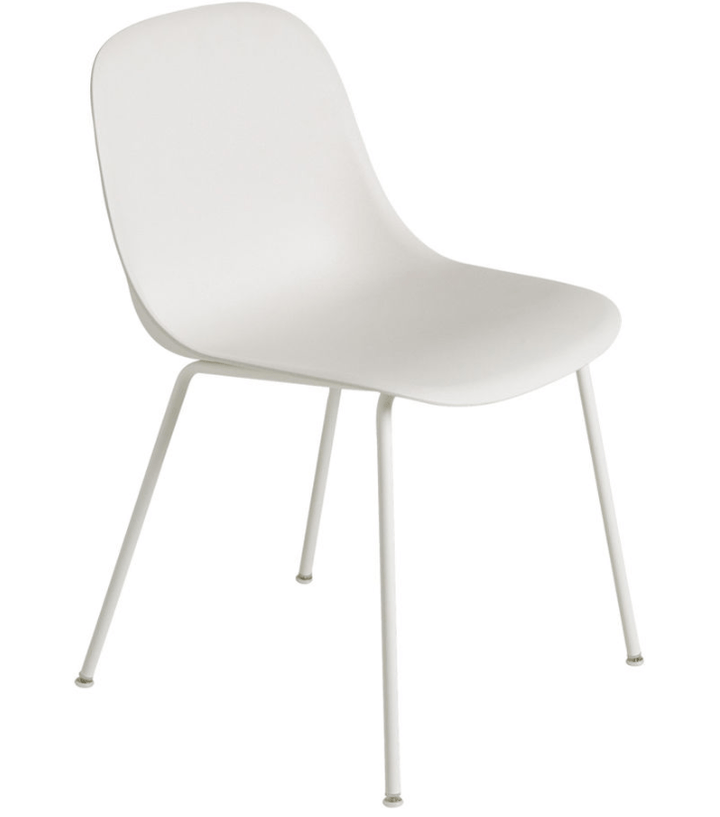 Fiber Side Chair - Tube Base - Muuto - Chairs - White Seat & White Base - HORNE