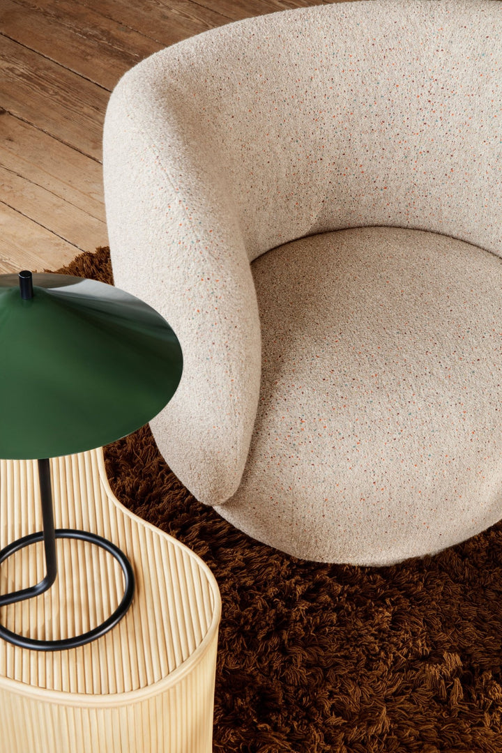 Filo Table Lamp - Round - Ferm Living - Tables + Desks - Black/ Dark Olive - HORNE