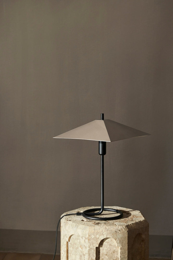 Filo Table Lamp - Square - Ferm Living - Tables + Desks - Black/ Mirror Polished - HORNE