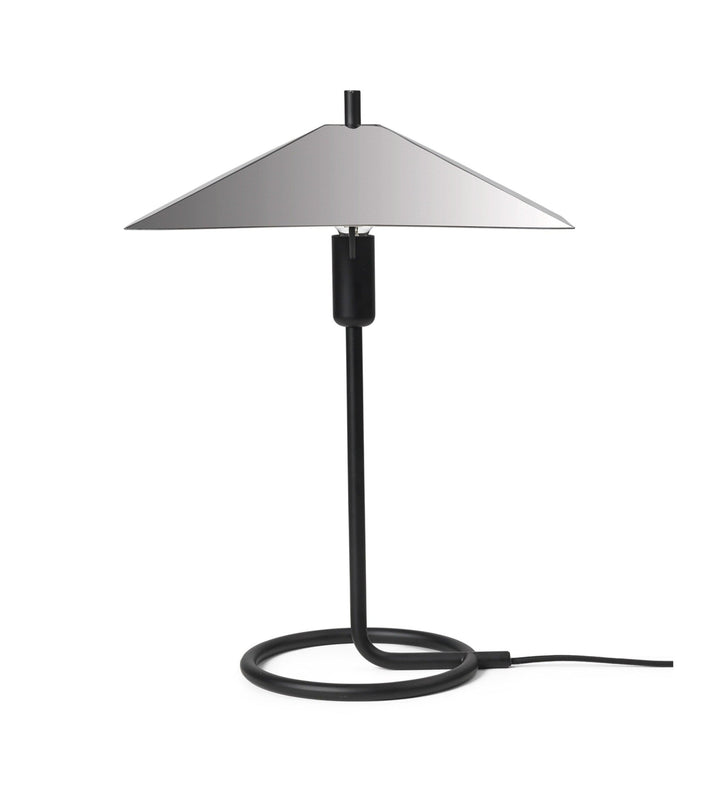 Filo Table Lamp - Square - Ferm Living - Tables + Desks - Black/ Mirror Polished - HORNE