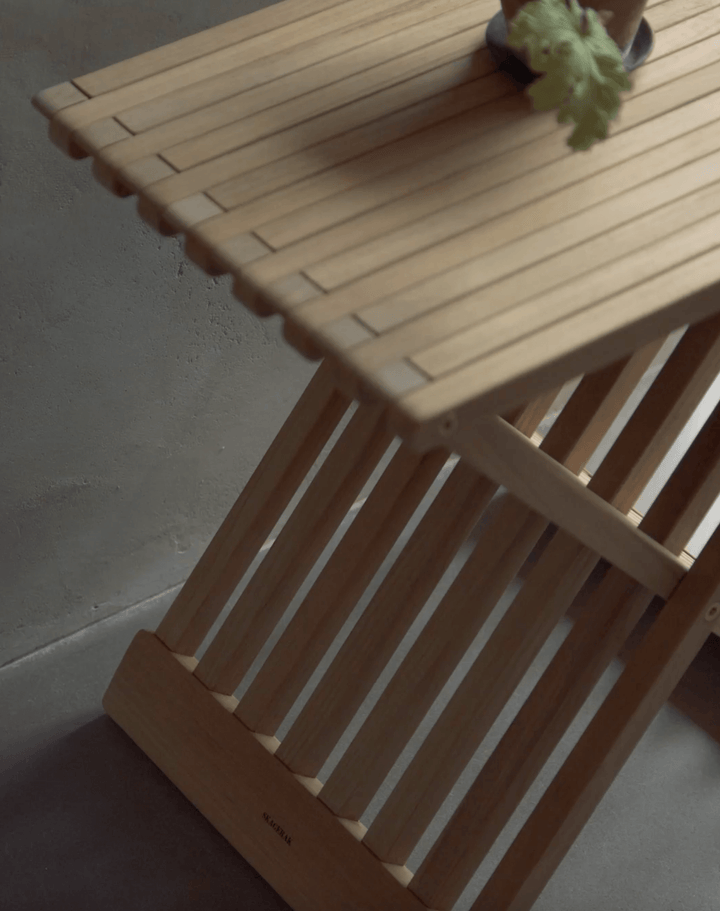 Fionia Folding Stool/Table - Teak - Skagerak by Fritz Hansen - Outdoor Furniture - HORNE