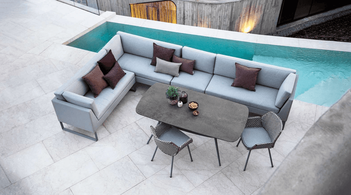 Flex 2 - Seater Sofa - Cane Line - Outdoor Furniture - Right Module - Grey - HORNE