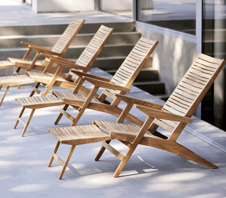 Flip Deck Chair - Cane Line - Outdoor Furniture - Light Grey Focus - HORNE