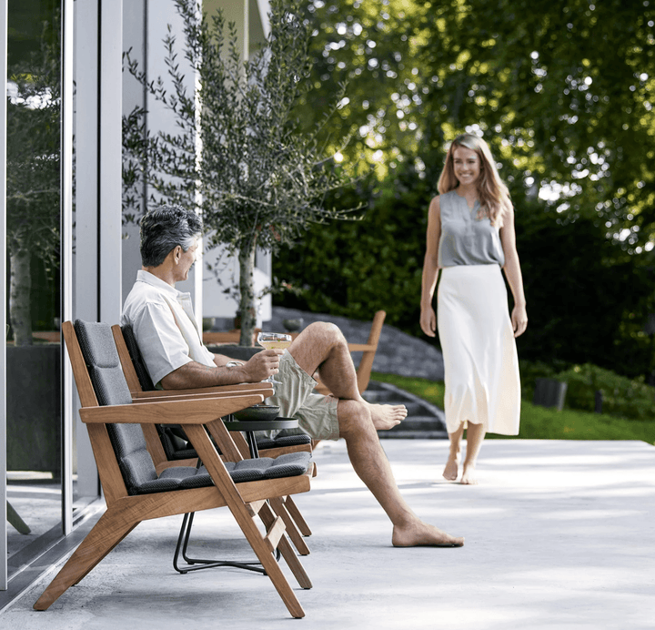 Flip Lounge Chair - Cane Line - Outdoor Furniture - Light Grey Focus - HORNE