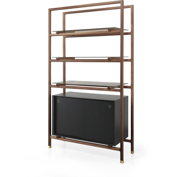 Float Bookshelf - Small - WeWOOD - Shelving - Walnut - With Cabinet - HORNE