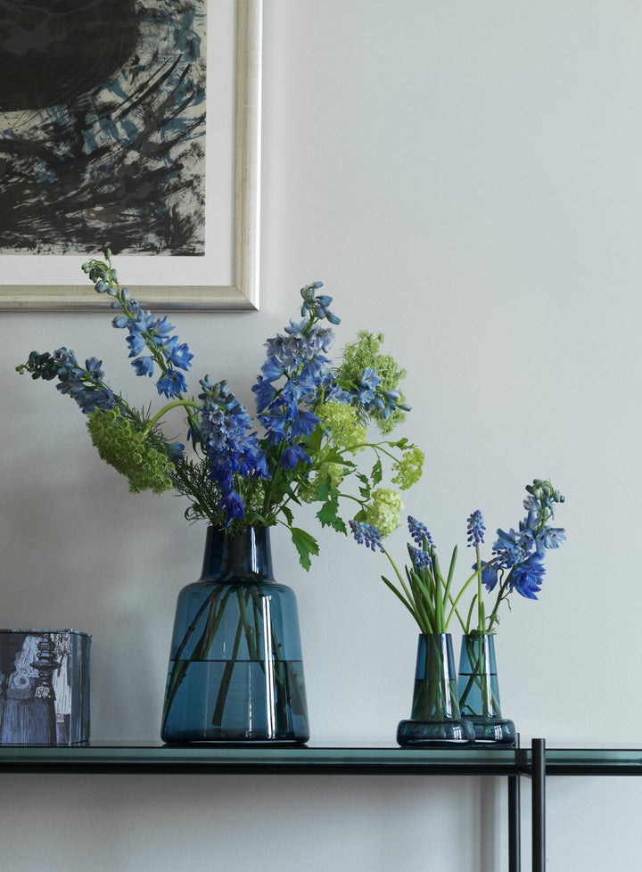 Flora Vase - Dark Blue - Holmegaard - Vases - Long Neck - HORNE