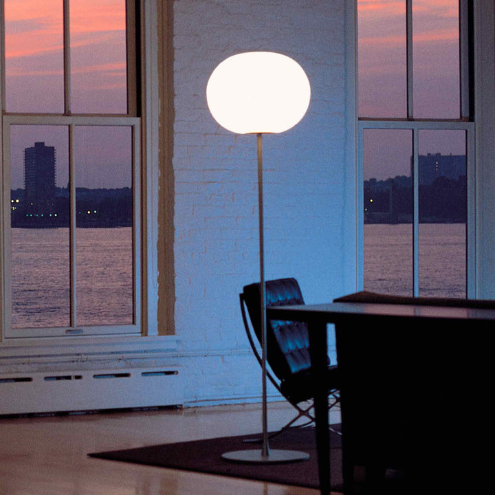 Flos Glo - Ball Dimmable Floor Lamp - Large/F3 - Flos - Floor Lamps - Matte Black - F3: 72.83" - HORNE