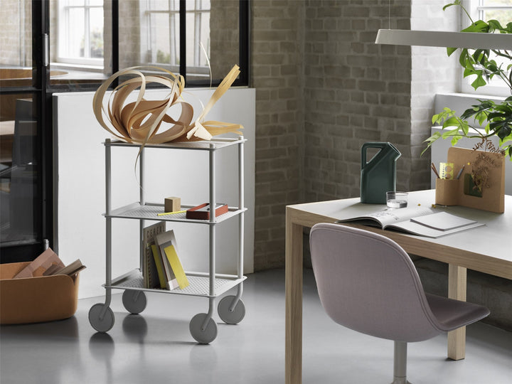 Flow Trolley - 3 Layer - Muuto - Trolleys + Carts - Grey - HORNE