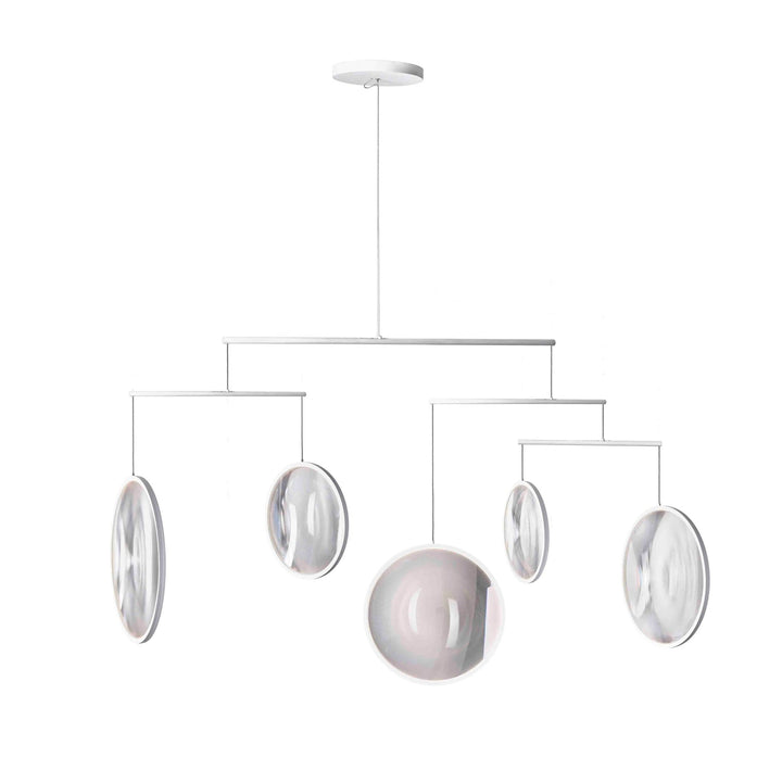 Focus Chandelier - DCW Editions - Chandeliers - 5 Discs - White - HORNE