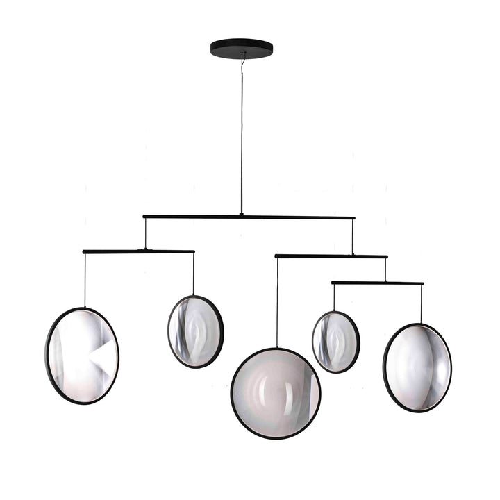 Focus Chandelier - DCW Editions - Chandeliers - 5 Discs - Black - HORNE