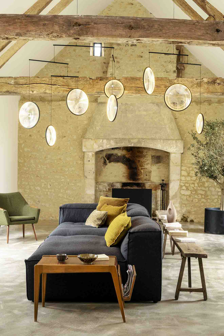 Focus Chandelier - DCW Editions - Chandeliers - 5 Discs - White - HORNE