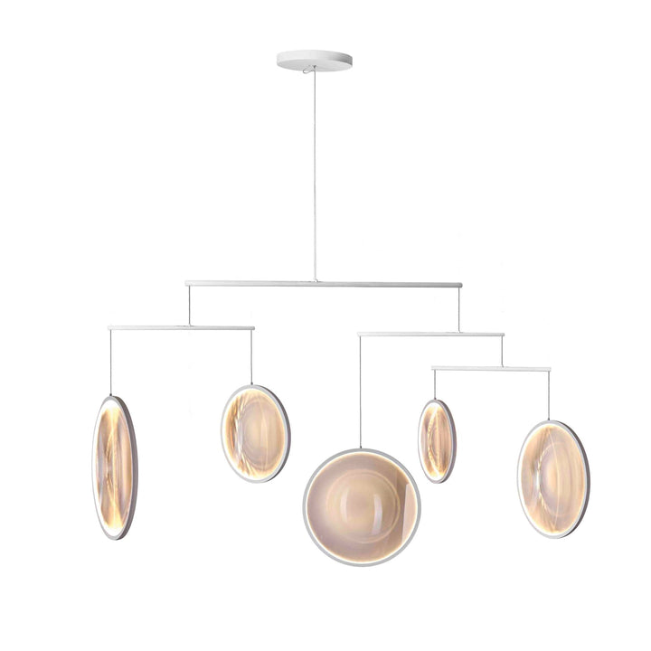 Focus Chandelier - DCW Editions - Chandeliers - 5 Discs - White - HORNE