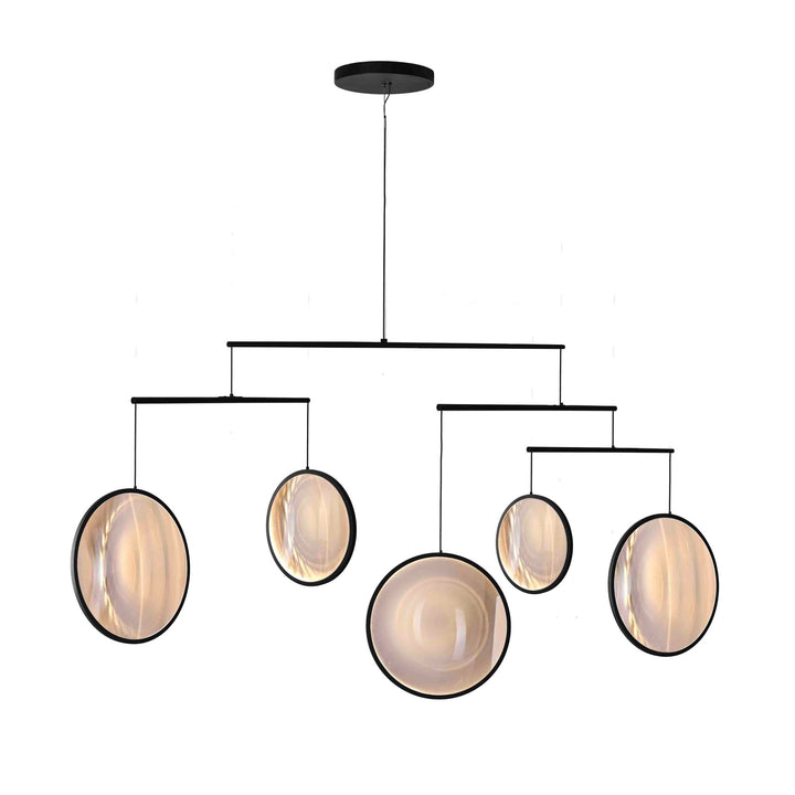 Focus Chandelier - DCW Editions - Chandeliers - 5 Discs - White - HORNE