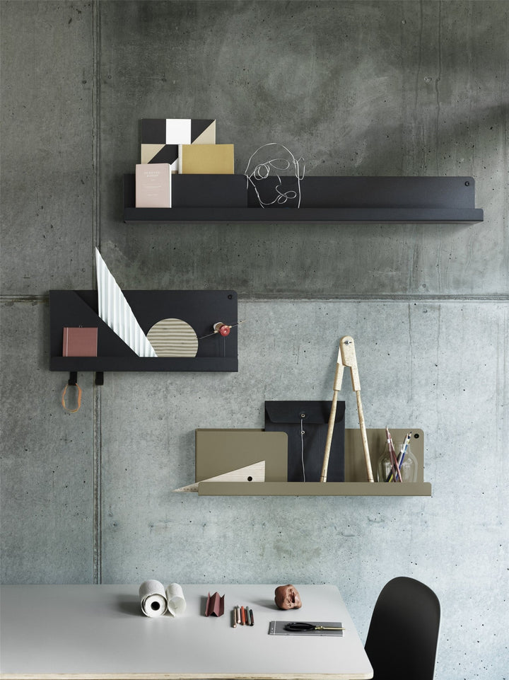 Folded Shelves - Muuto - Shelving - Medium - Black - HORNE