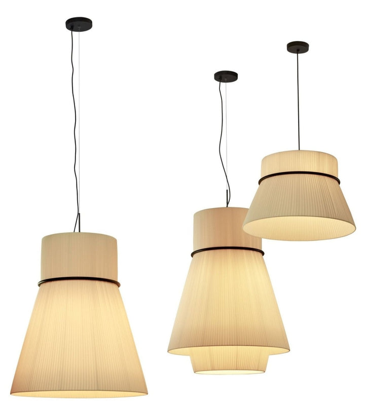 Folie S/60 Pendant Light - Bover - Pendants - Black Frame/ White Shade - HORNE