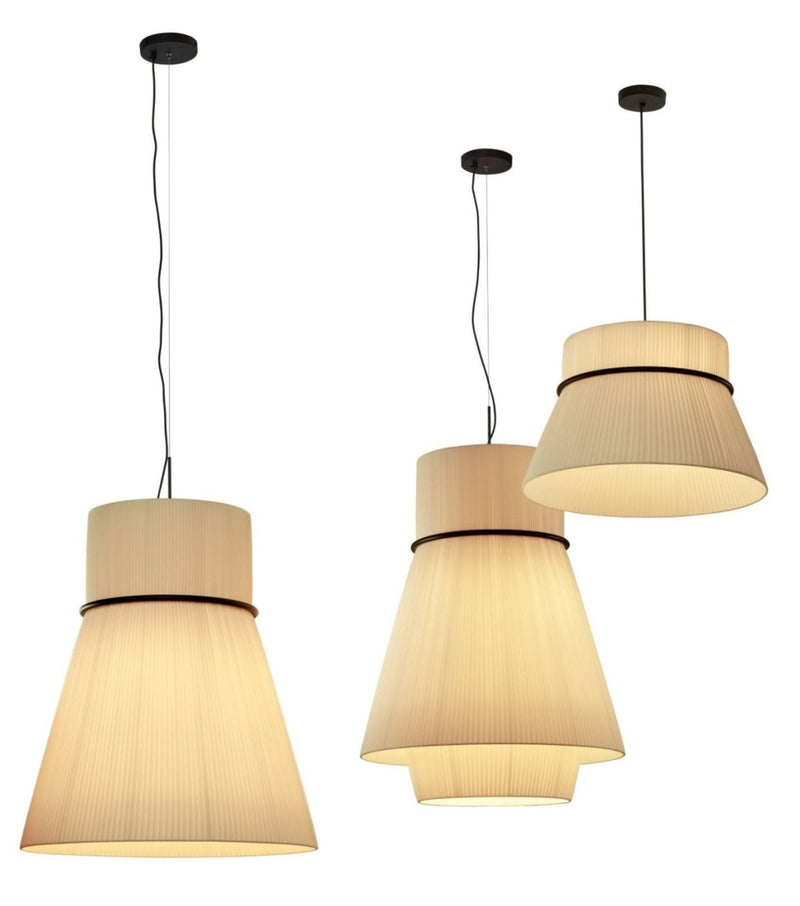 Folie S/70 Pendant Light - Bover - Pendants - Black Frame/ Cream Shade - HORNE
