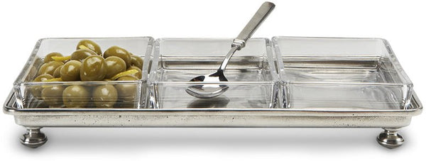 Footed Crudite Tray