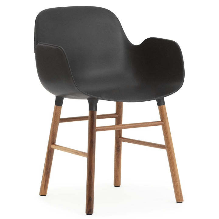 Form Armchair - Normann Copenhagen - Chairs - Black - Walnut - HORNE