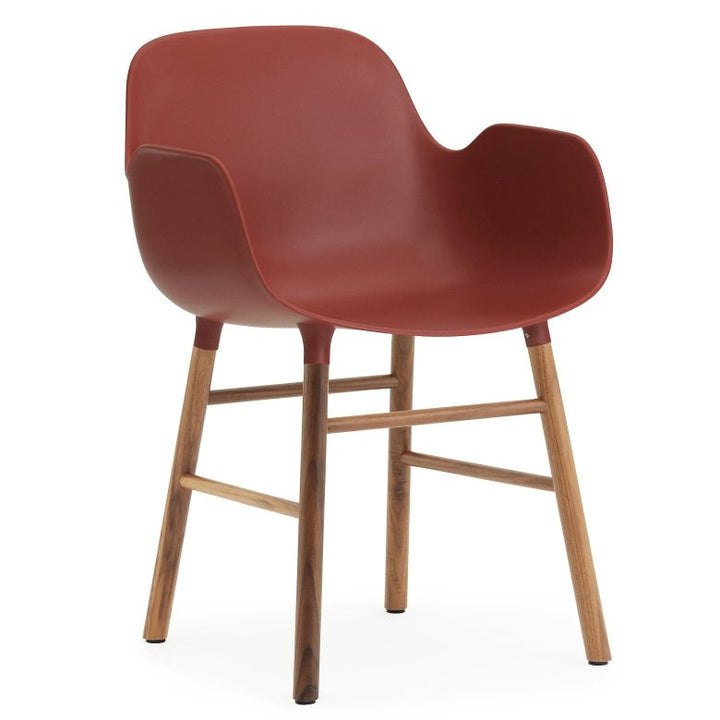 Form Armchair - Normann Copenhagen - Chairs - Red - Walnut - HORNE