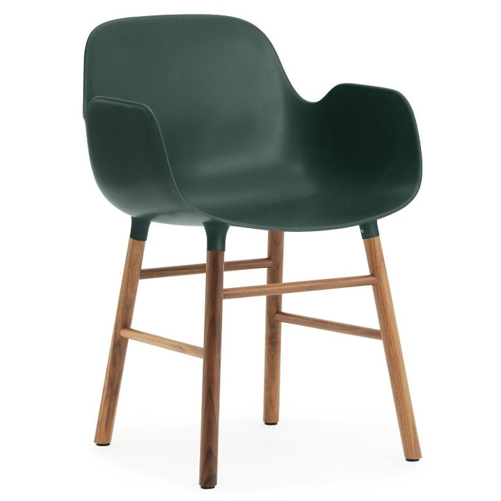 Form Armchair - Normann Copenhagen - Chairs - Green - Walnut - HORNE