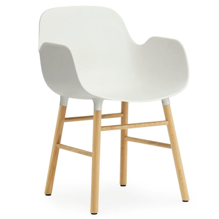 Form Armchair - Normann Copenhagen - Chairs - White - Oak - HORNE
