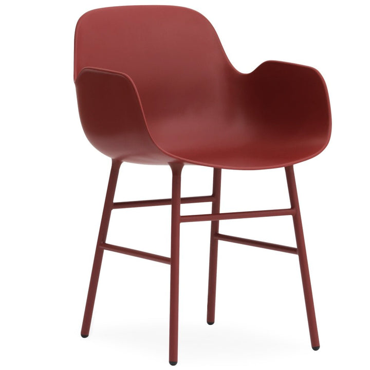 Form Armchair - Normann Copenhagen - Chairs - Red - Lacquered Steel - HORNE
