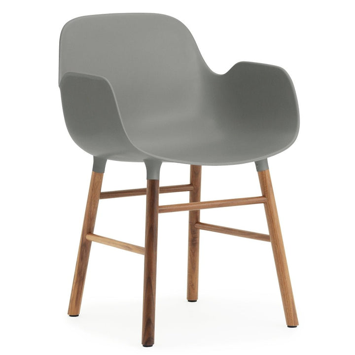 Form Armchair - Normann Copenhagen - Chairs - Gray - Walnut - HORNE