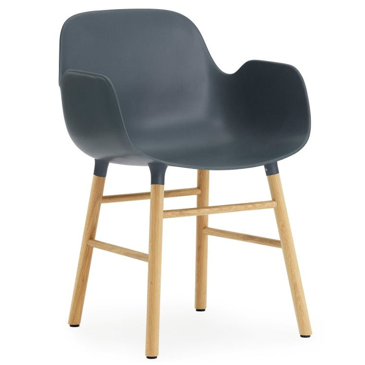 Form Armchair - Normann Copenhagen - Chairs - Blue - Oak - HORNE