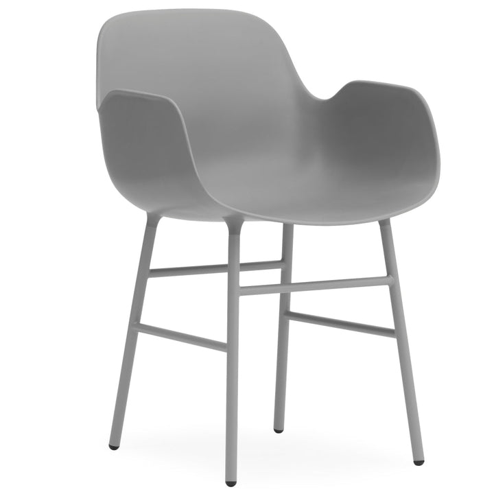 Form Armchair - Normann Copenhagen - Chairs - Gray - Lacquered Steel - HORNE