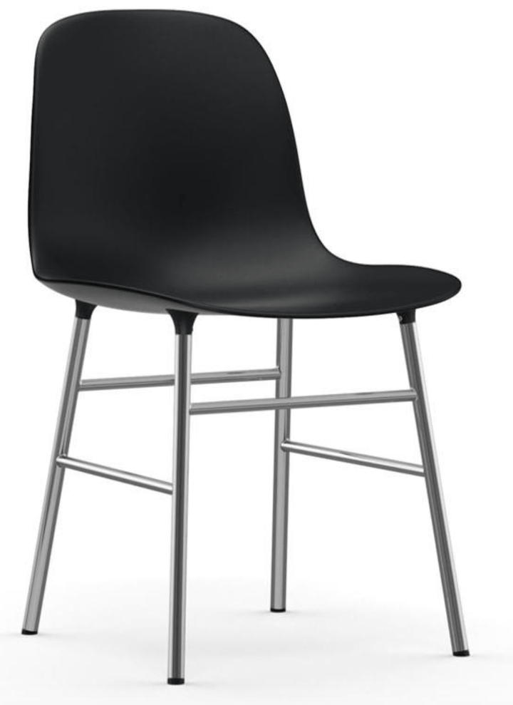 Form Chair - Chrome - Normann Copenhagen - Chairs - Black - HORNE