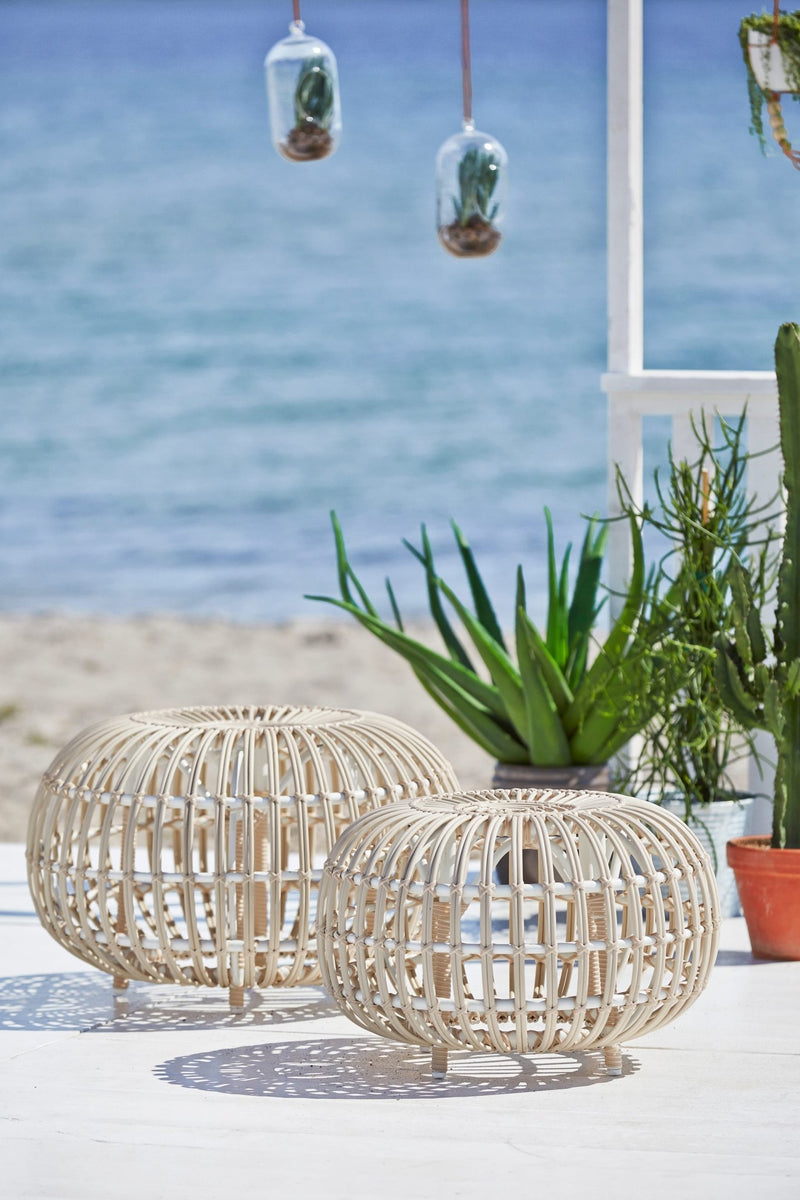 Franco Albini Ottoman - Exterior - Sika Design - Outdoor Furniture - Small - Dove White - HORNE