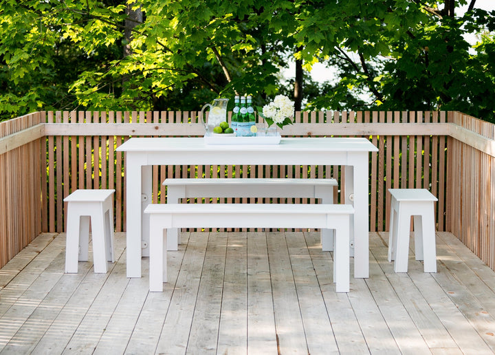 Fresh Air Table - 78" - Loll Designs - Outdoor Furniture - Cloud White - HORNE