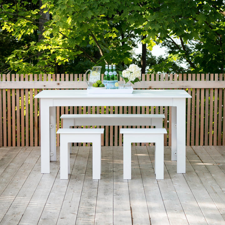 Fresh Air Table - 78" - Loll Designs - Outdoor Furniture - Cloud White - HORNE