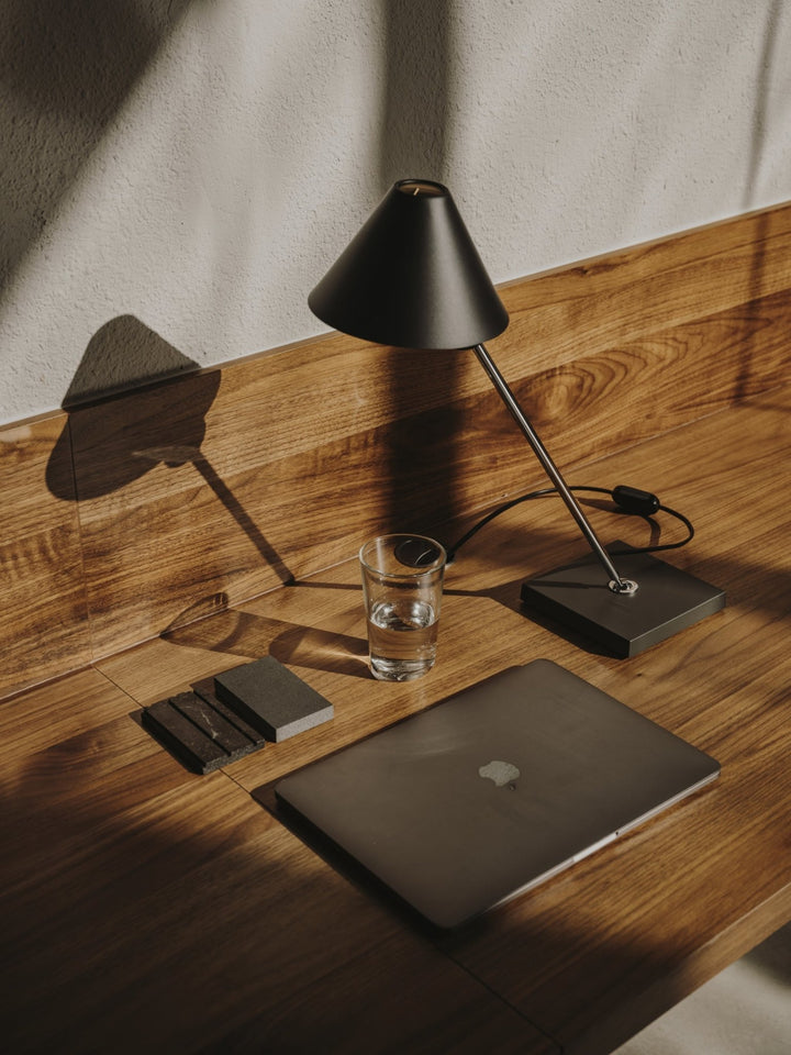 Gira Table Lamp - Santa & Cole - Table + Task - Natural Aluminium - HORNE