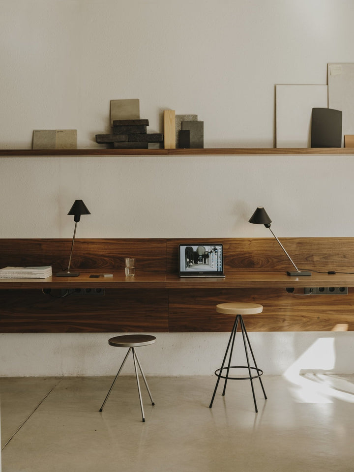 Gira Table Lamp - Santa & Cole - Table + Task - Natural Aluminium - HORNE