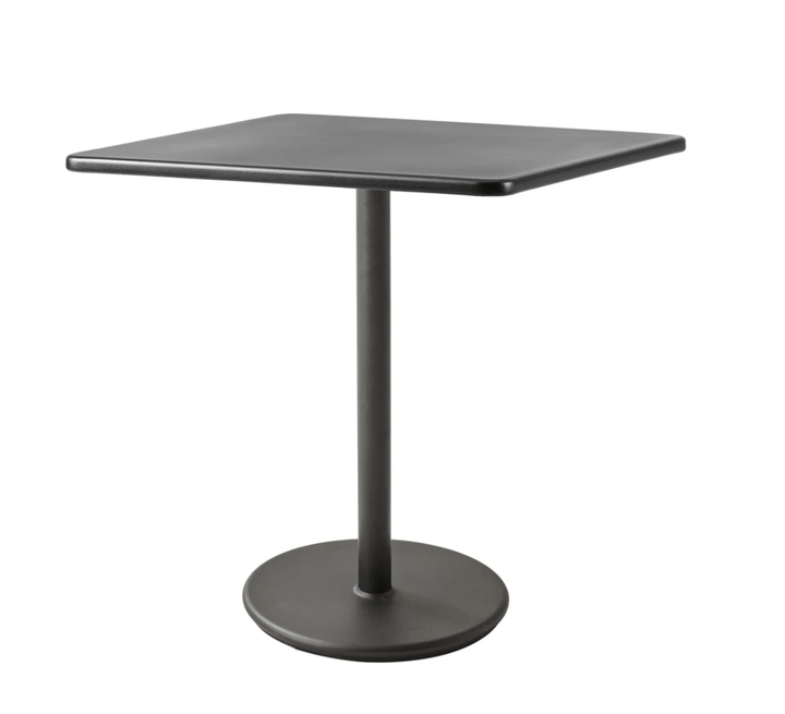 Go Cafe Table - Cane Line - Outdoor Furniture - 29.6 x 29.6" Square - Lava Grey - HORNE